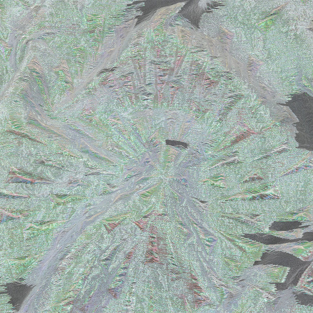 Metallic Iridescent White Shattered Glass Luxury Burnout Brocade