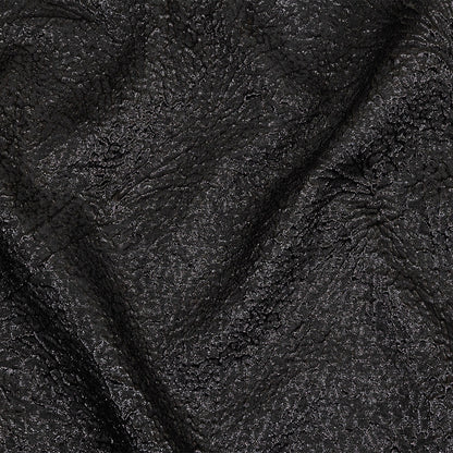 Metallic Black Fanning Leaf Veins Luxury Brocade
