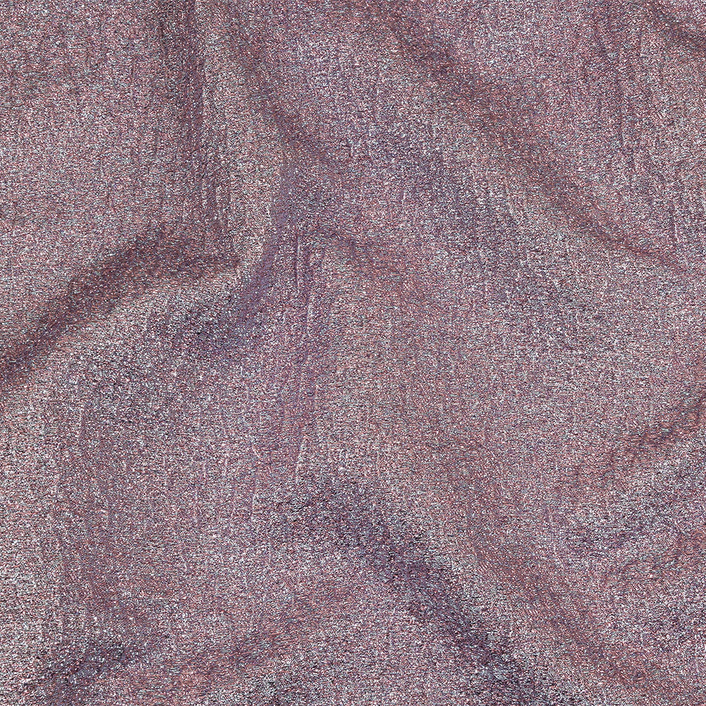 Metallic Light Blue and Pink Crackle Luxury Brocade with Smooth White Backing