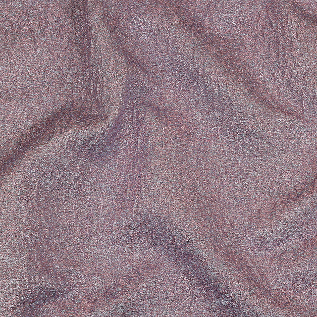 Metallic Light Blue and Pink Crackle Luxury Brocade with Smooth White Backing