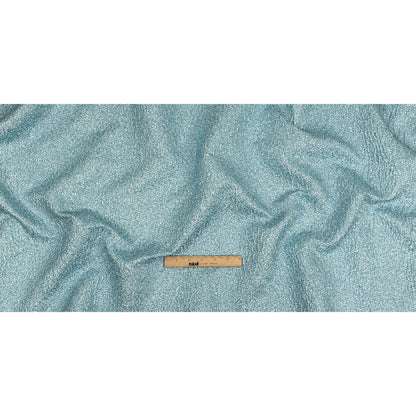 Metallic Sky and Silver Crackled Luxury Brocade with Smooth White Backing Full