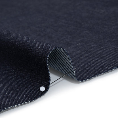 Medium Weight Stretch Cotton Denim - Dark Blue - Deadstock Detail