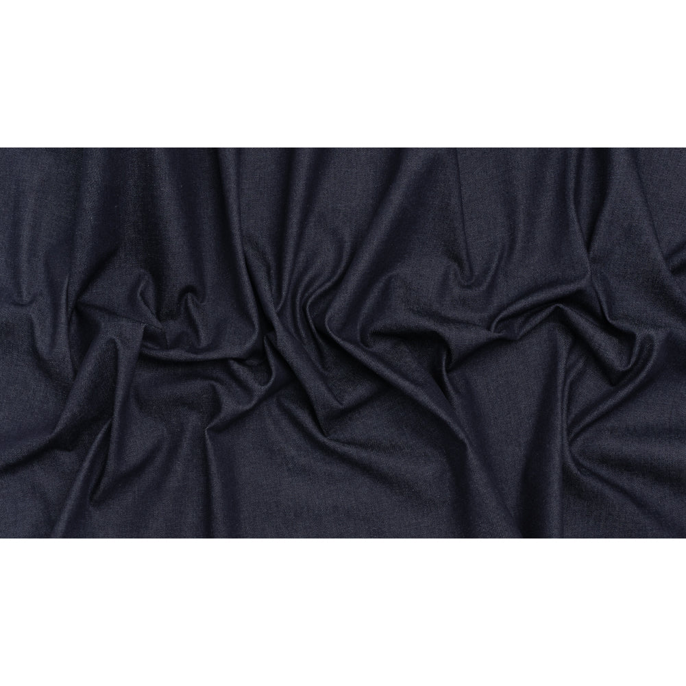 Medium Weight Stretch Cotton Denim - Dark Blue - Deadstock - Full