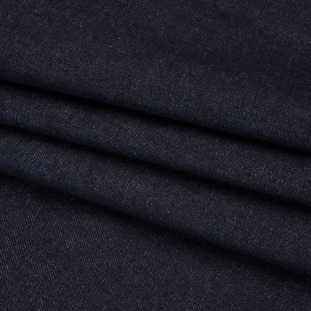 Structured Cotton Denim - Dark Blue - Deadstock Folded