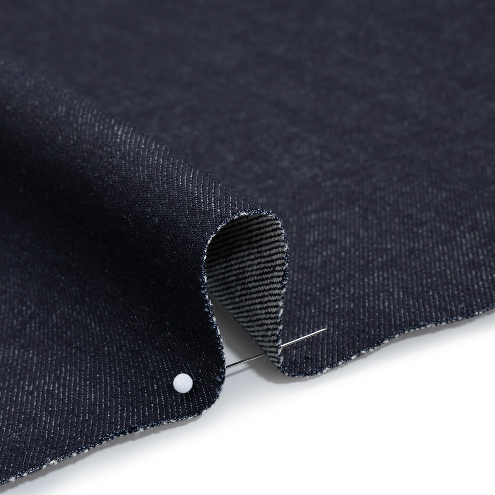 Structured Cotton Denim - Dark Blue - Deadstock Detail