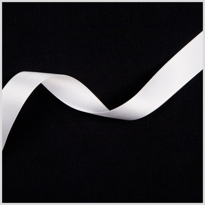 7/8" White Single Face Satin Ribbon