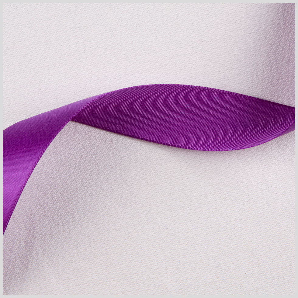 7/8" Purple Single Face Satin Ribbon