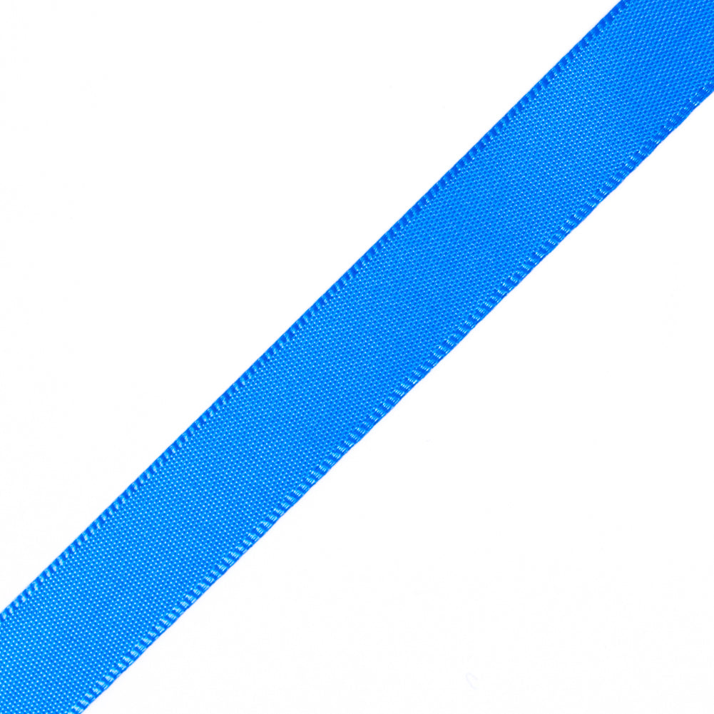 1/2" Electric Blue Single Face Satin Ribbon Detail