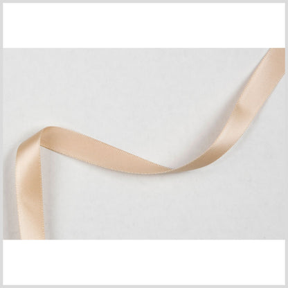 1/2" Tan Single Face Satin Ribbon