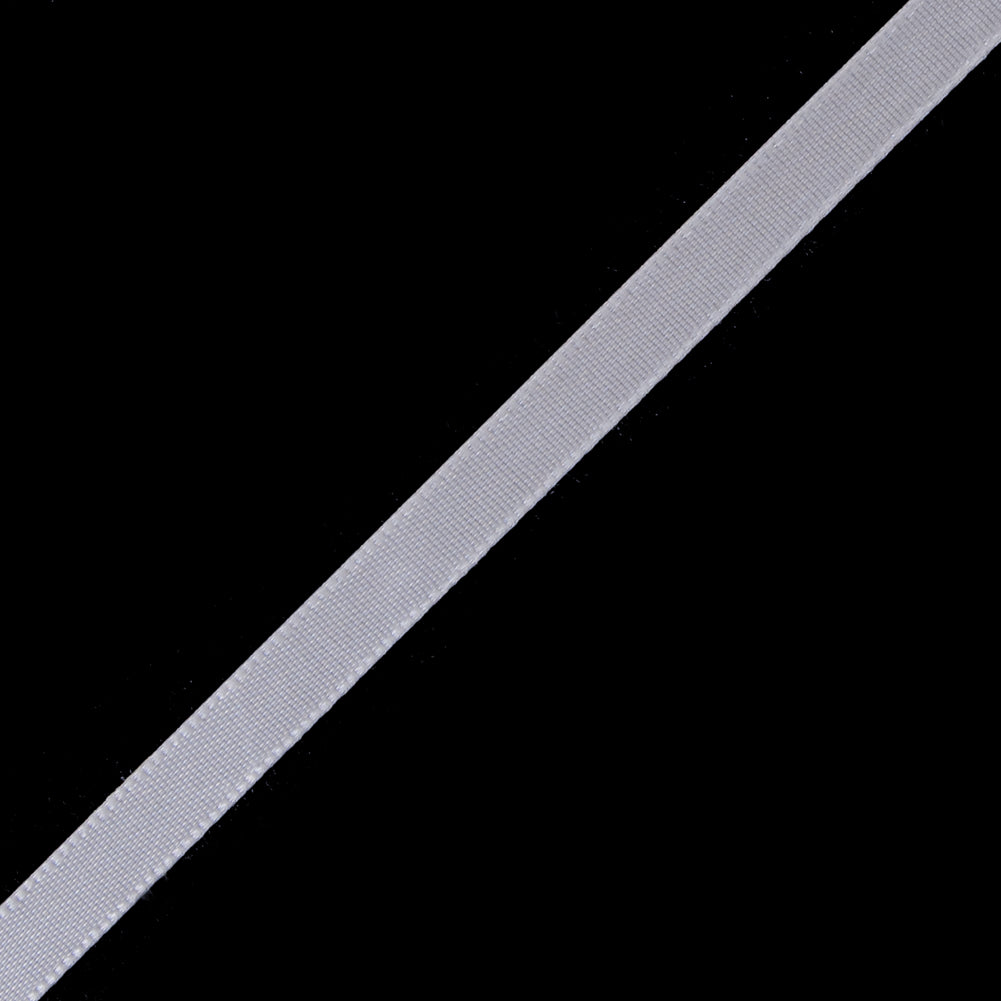 1/4" Ivory Single Face Satin Ribbon Detail