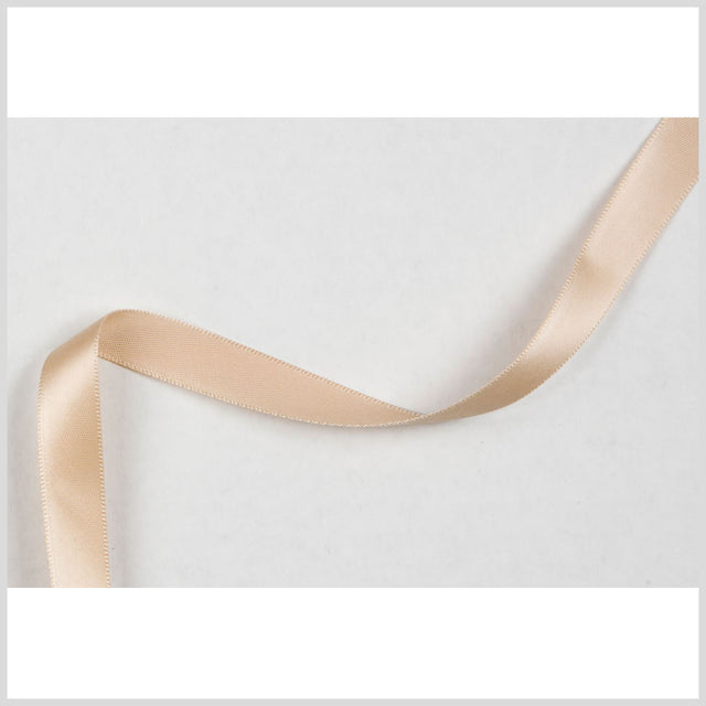 1/4" Tan Single Face Satin Ribbon