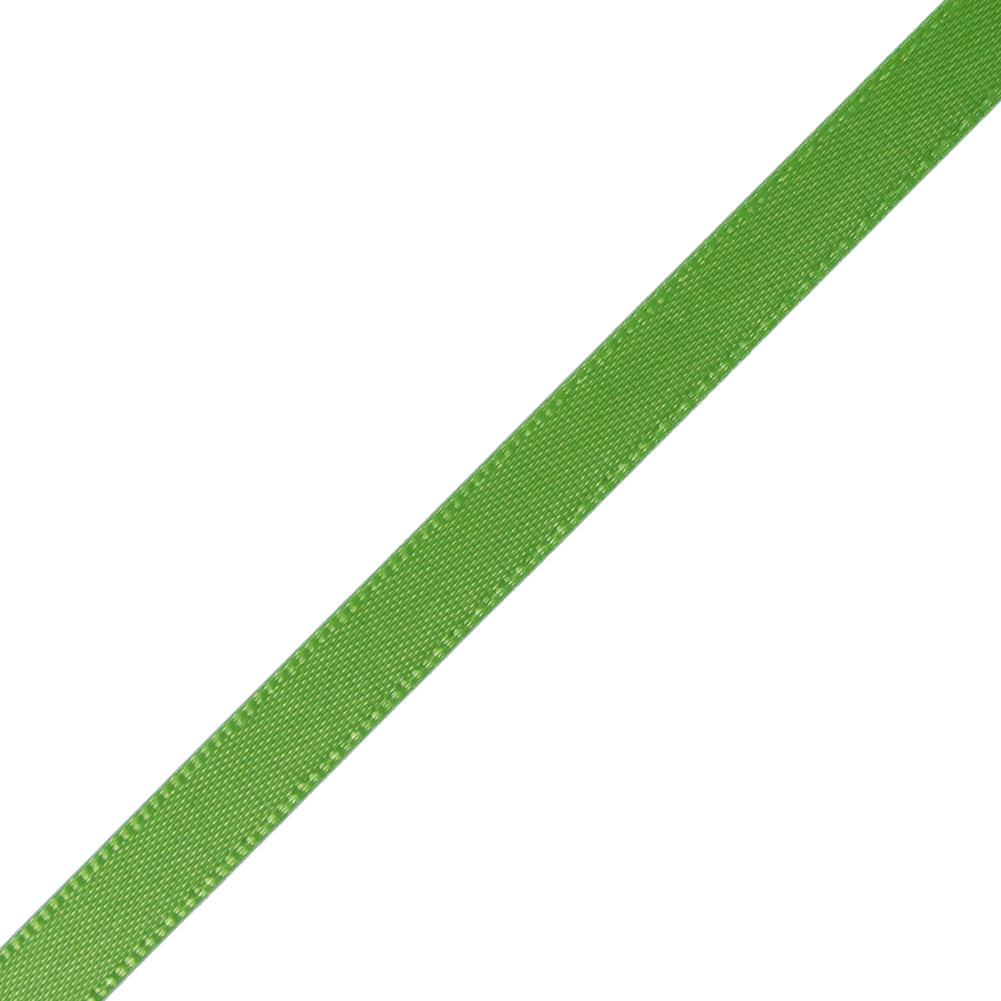 1/4" Apple Green Single Face Satin Ribbon Detail