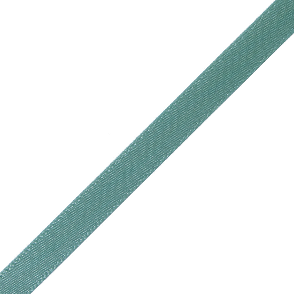 1/4" Sea Green Single Face Satin Ribbon Detail