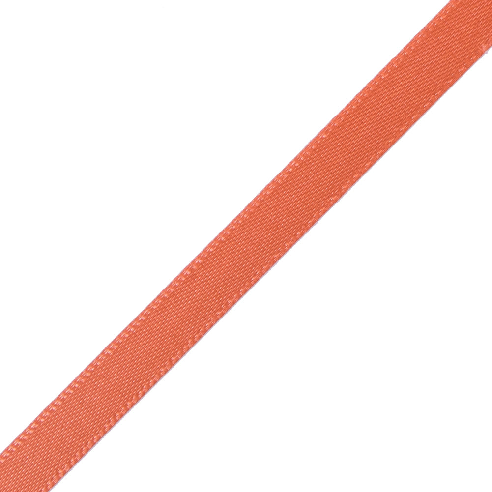 1/4" Papaya Single Face Satin Ribbon Detail