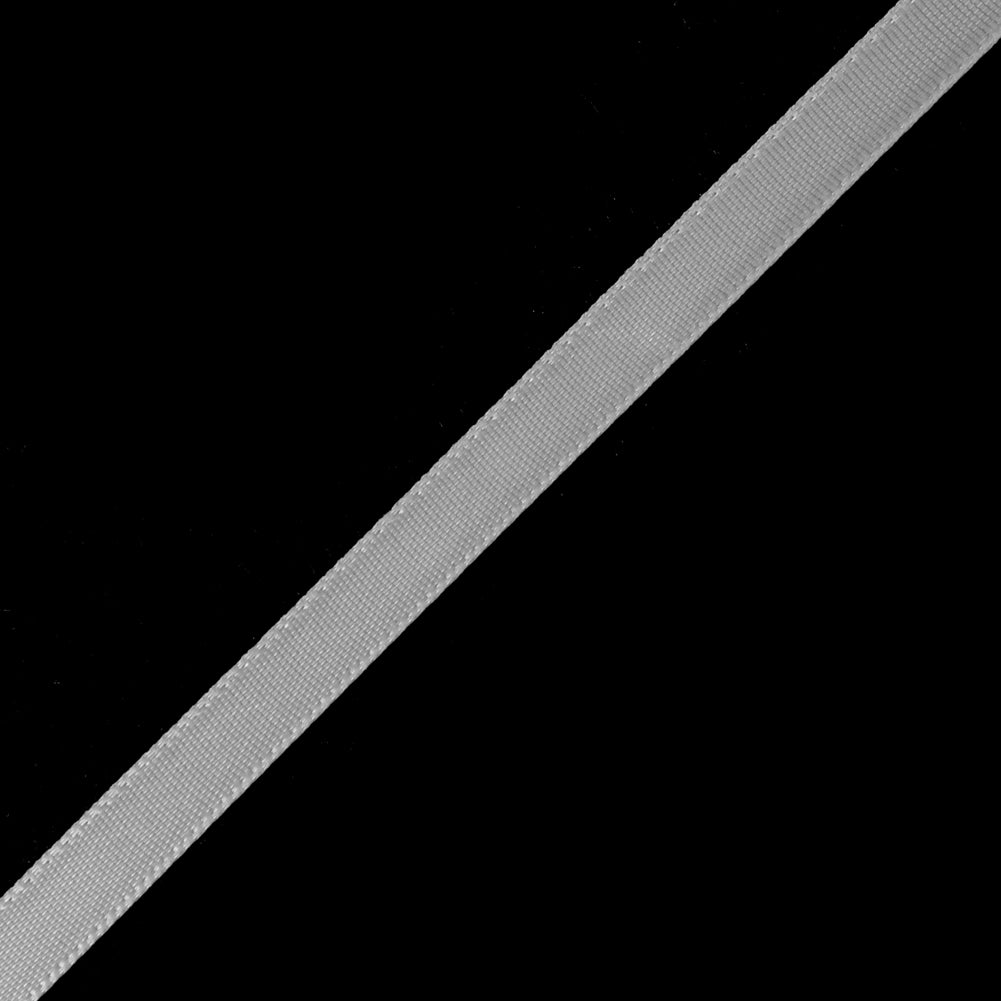 1/4" Millennium Silver Single Face Satin Ribbon Detail