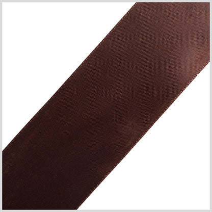 1.5" Brown Single Face Satin Ribbon