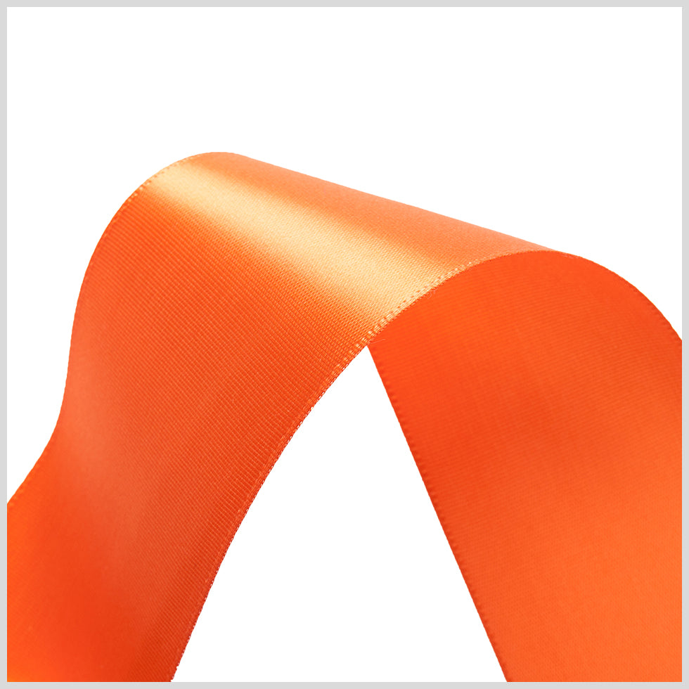 1.5" Papaya Single Face Satin Ribbon Detail