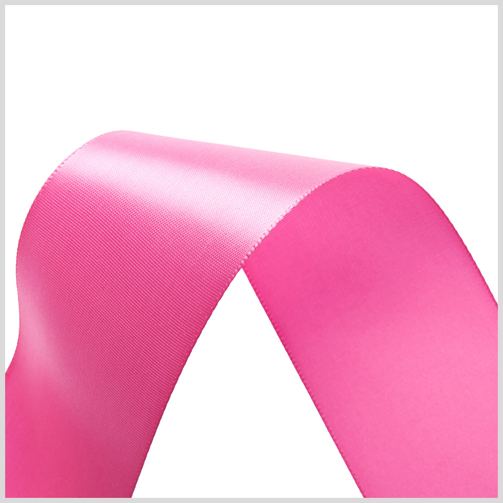 1.5" Hot Pink Single Face Satin Ribbon Detail