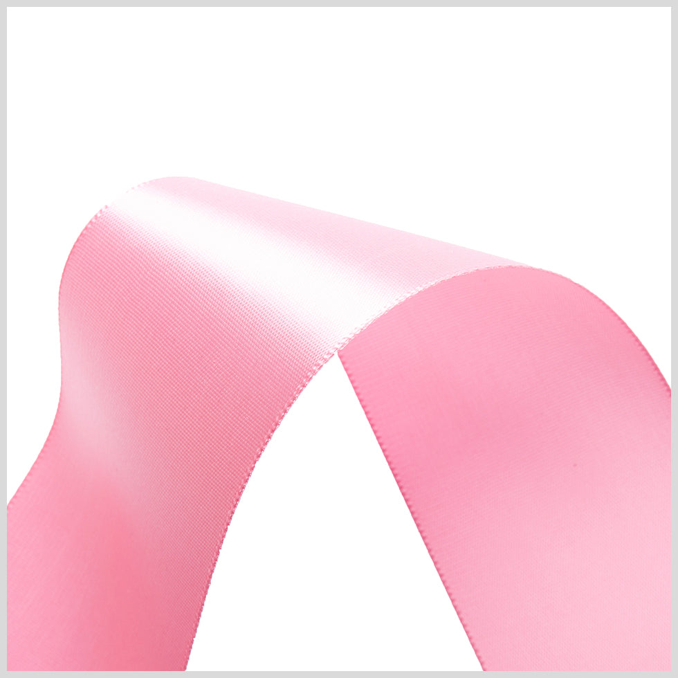1.5" Swiss Pink Single Face Satin Ribbon Detail