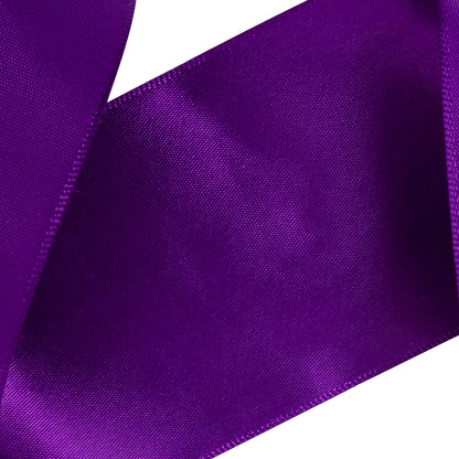 2.25" Purple Single Face Satin Ribbon Detail