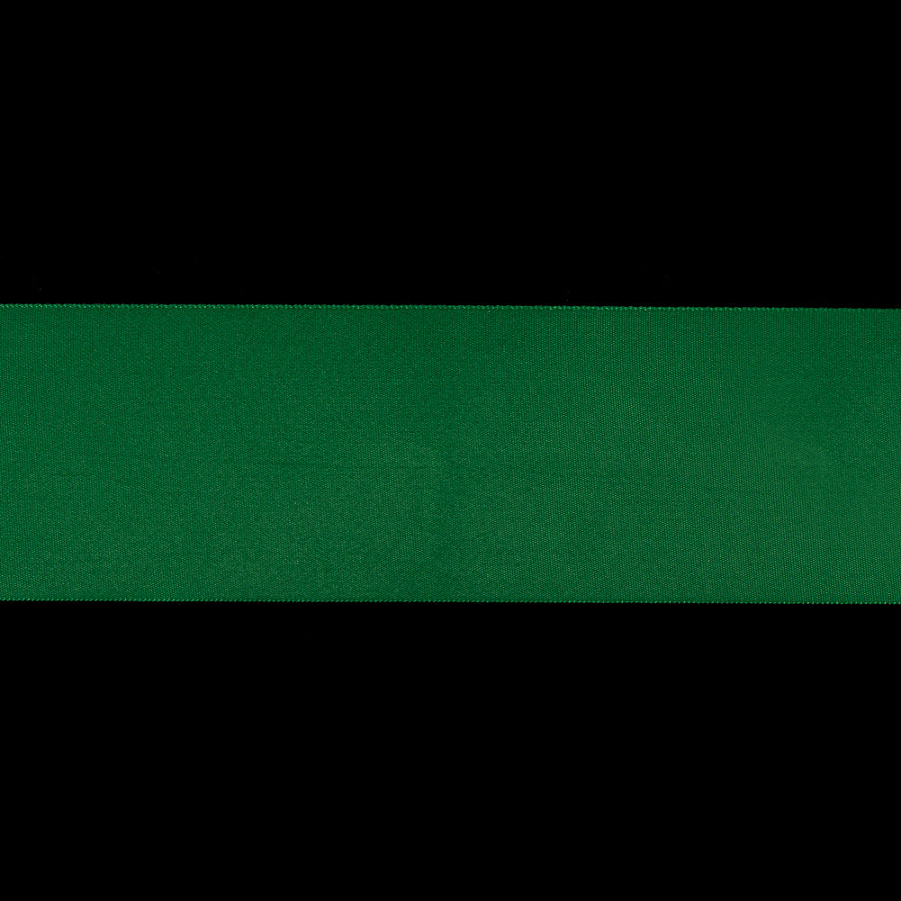 2.25" Emerald Single Face Satin Ribbon Detail