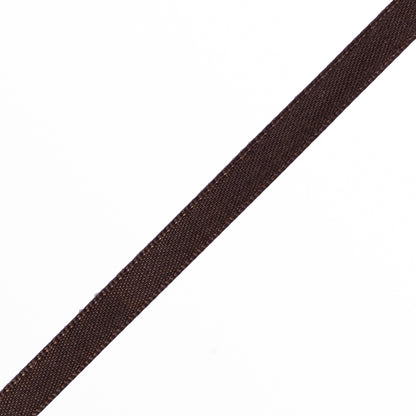 1/4" Brown Double Face Satin Ribbon Detail