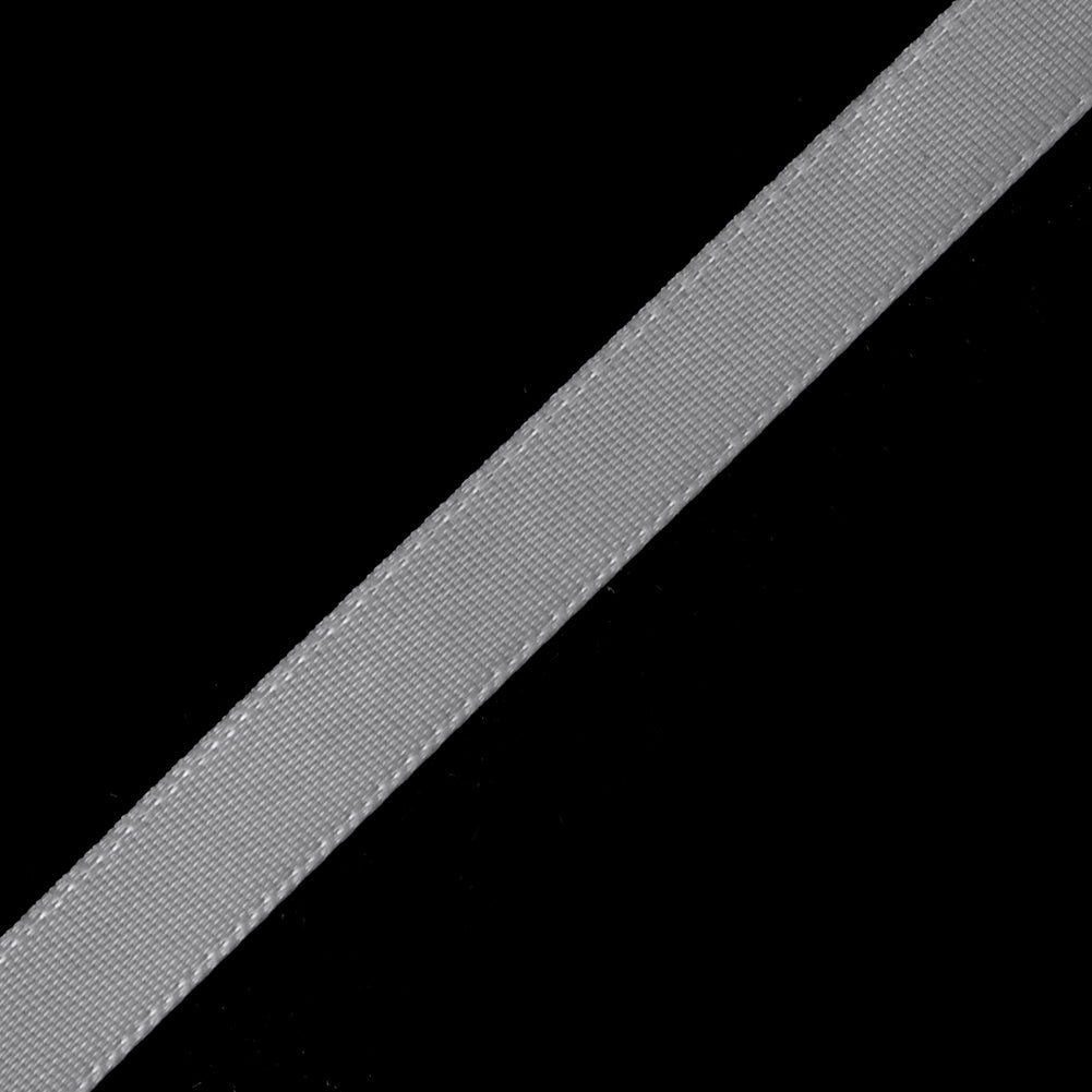 3/8" Light Gray Double Face Satin Ribbon Detail