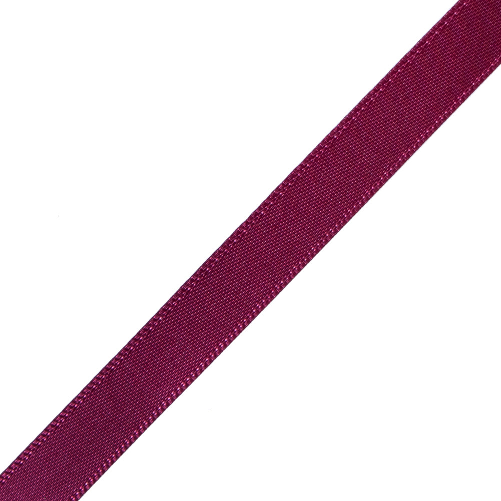 3/8" Wine Double Face Satin Ribbon Detail