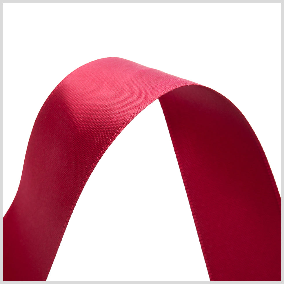 7/8" Wine Double Face Satin Ribbon Detail