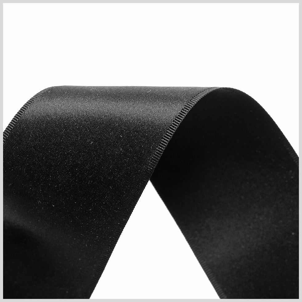 1.5" Black Double Face Satin Ribbon Detail