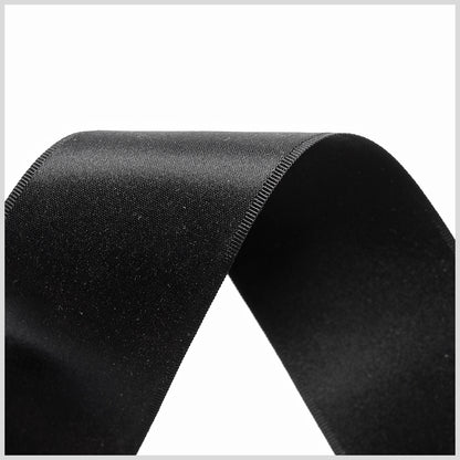 1.5" Black Double Face Satin Ribbon Detail