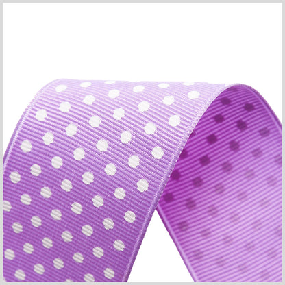 1.5" Dark Orchid Polka Dot Grosgrain Ribbon Detail