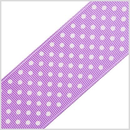 1.5" Dark Orchid Polka Dot Grosgrain Ribbon