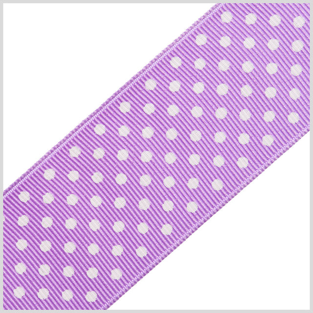 1.5" Dark Orchid Polka Dot Grosgrain Ribbon