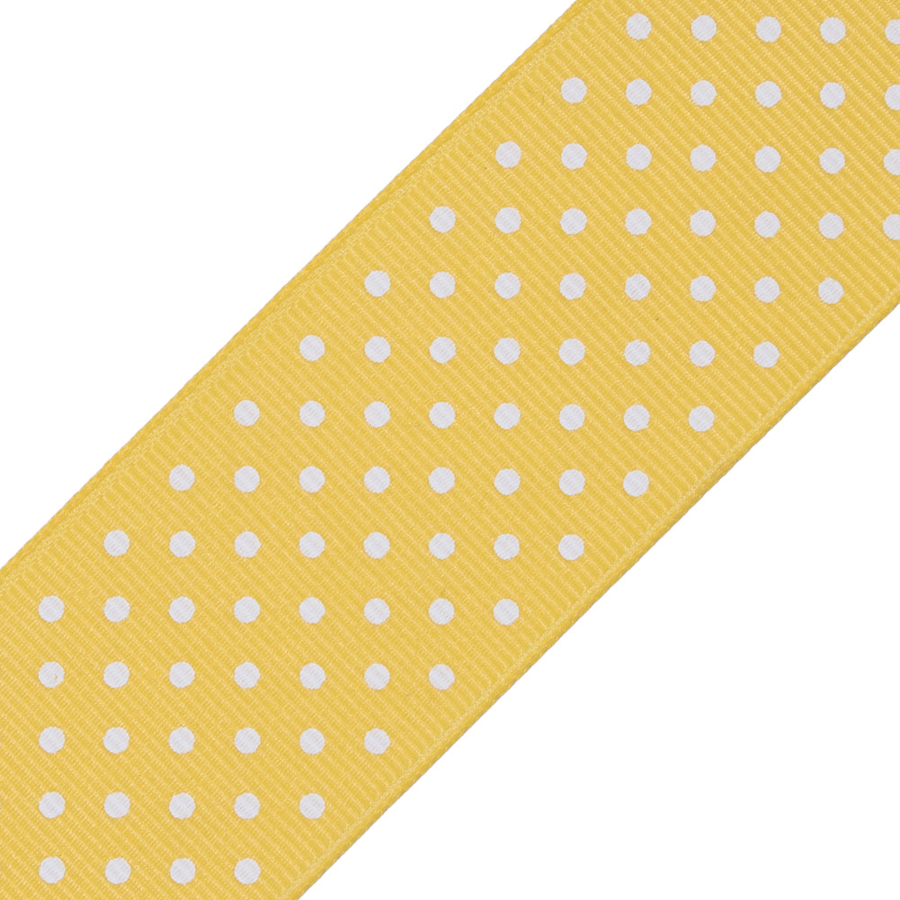 Yellow Polka Dot Grosgrain Ribbon Detail