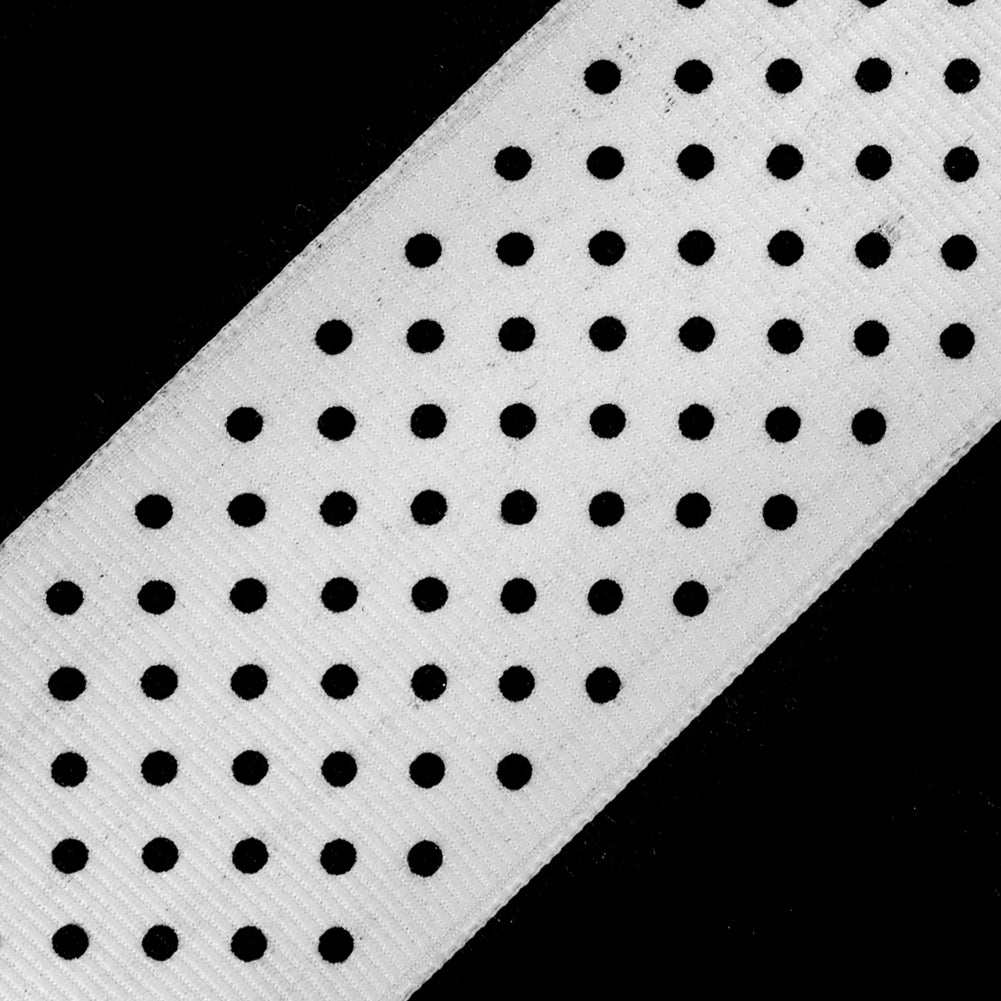 1.5" White Polka Dot Grosgrain Ribbon Detail