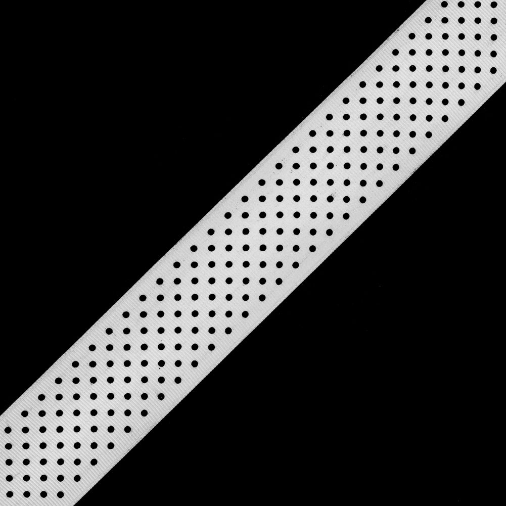 1.5" White Polka Dot Grosgrain Ribbon