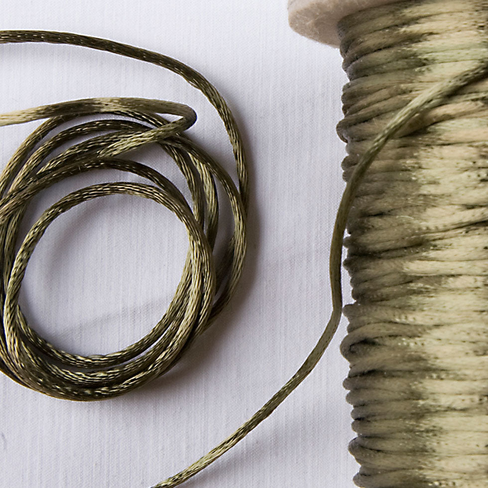 1mm Dark Olive Rattail Cord Detail