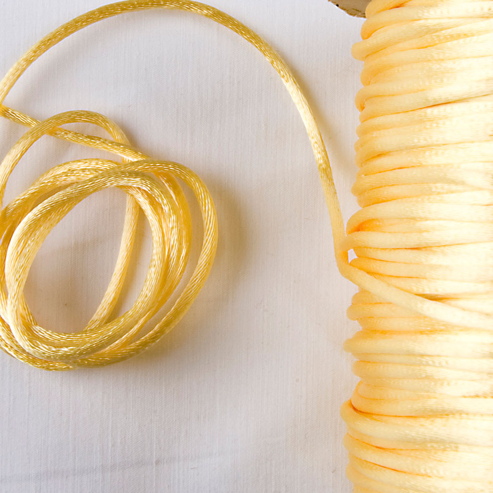 1mm Light Yellow Rattail Cord Detail