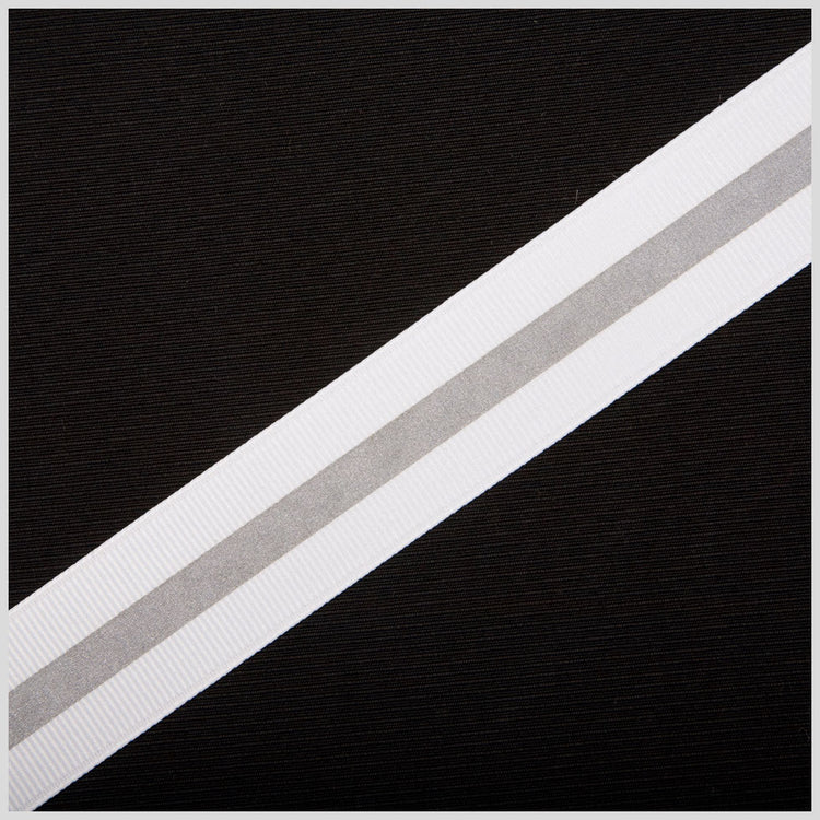 template--26688905969737__main-White Reflective Grosgrain Ribbon