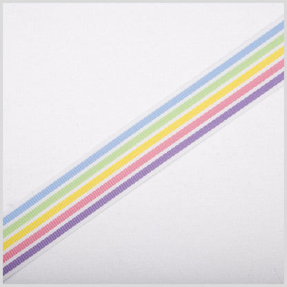 Pastel Combo Striped Grosgrain Ribbon