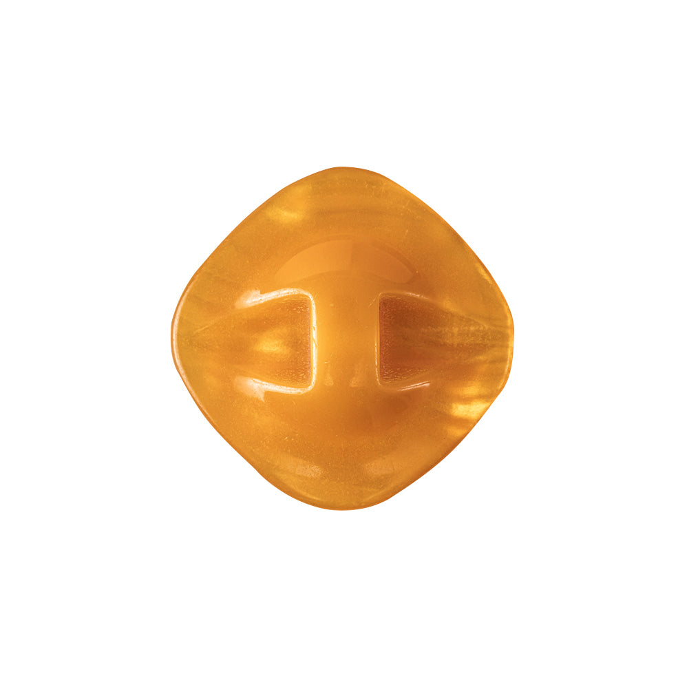 Golden Orange Iridescent Tunnel-Shank Back Button with Needle Channel - 36L/23mm Detail