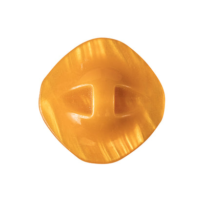 Golden Orange Iridescent Tunnel-Shank Back Button with Needle Channel - 40L/25.5mm Detail