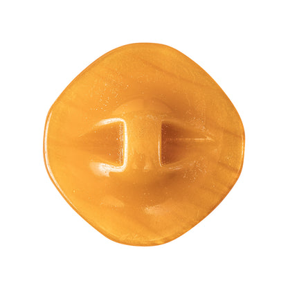Golden Orange Iridescent Tunnel-Shank Back Button with Needle Channel - 44L/28mm Detail