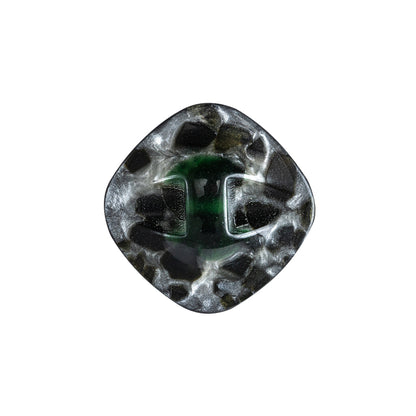 Emerald Iridescent Tunnel-Shank Back Button with Needle Channel - 36L/23mm Detail