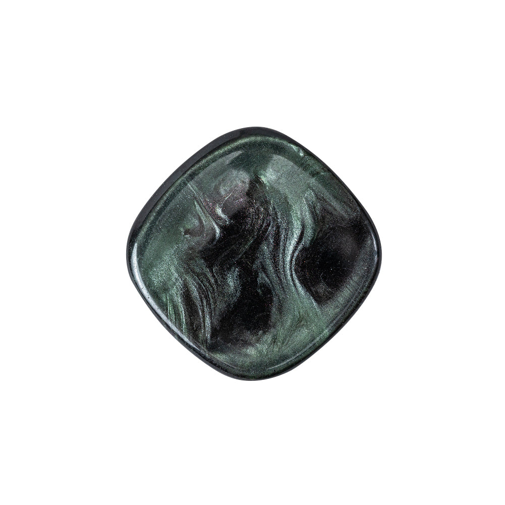 Emerald Iridescent Tunnel-Shank Back Button with Needle Channel - 36L/23mm
