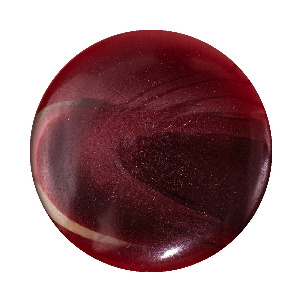 Deep Red Mystery Abstract Self-Shank Back Plastic Button - 54L/34mm