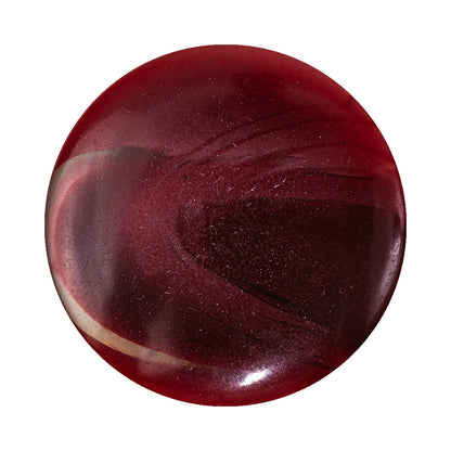 Deep Red Mystery Abstract Self-Shank Back Plastic Button - 54L/34mm