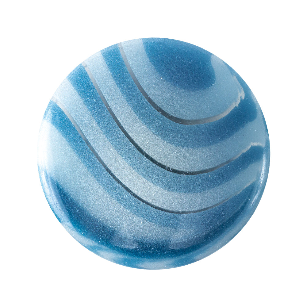 Layers of Blue Translucent Abstract Self-Shank Back Plastic Button - 4