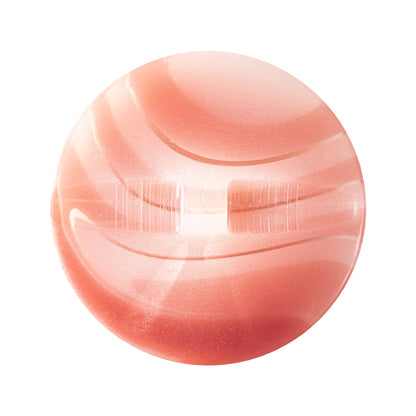 Salmon Sunrise Translucent Abstract Self-Shank Back Plastic Button - 48L/30.5mm Detail